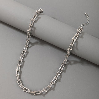 N36#Metal Thick Clavicle Chain Choker Necklace for Women