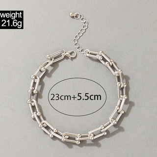 N36#Metal Thick Clavicle Chain Choker Necklace for Women