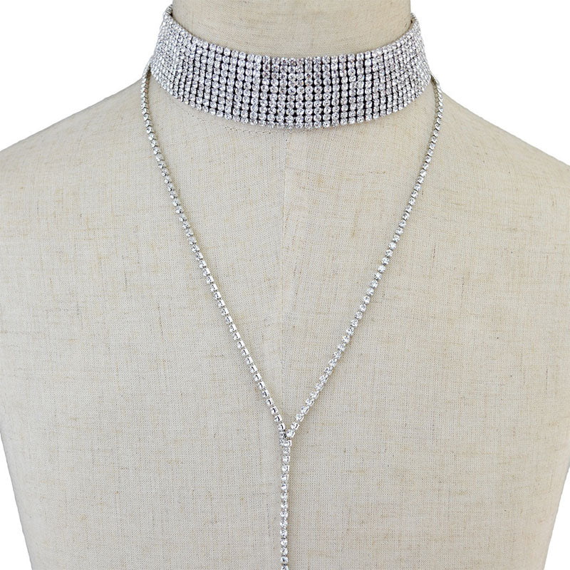 N38#NEW Selling Rhinestone Choker Crystal Gem Luxury Chokers