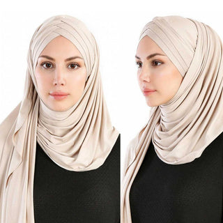 G4#Cotton Milk Fiber Women Head wrap Jersey Turban Headscarf Headband