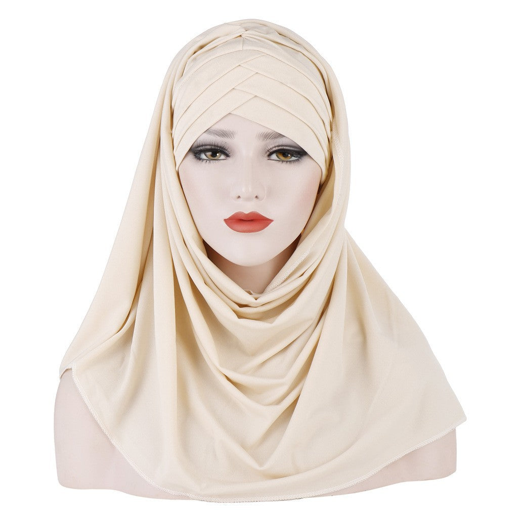 G4#Cotton Milk Fiber Women Head wrap Jersey Turban Headscarf Headband
