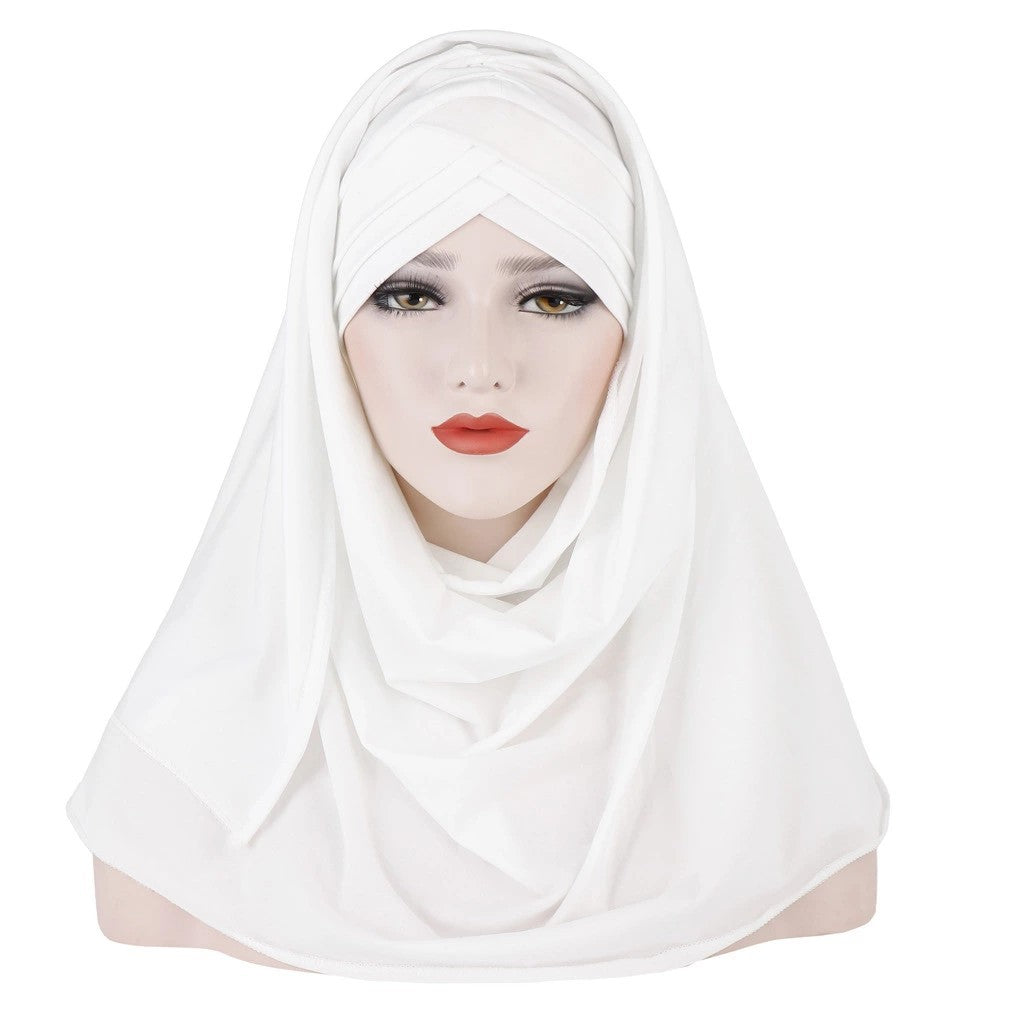 G4#Cotton Milk Fiber Women Head wrap Jersey Turban Headscarf Headband