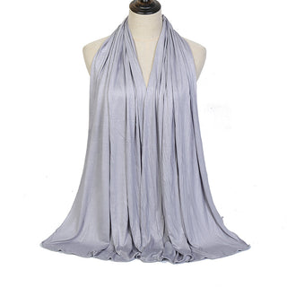 G3#Modal Cotton Jersey Hijab Scarf Long Muslim Shawl Plain Soft Turban