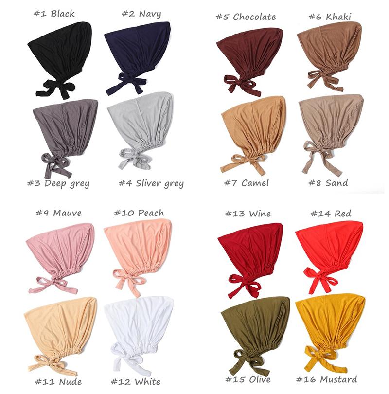 G1#Hijab Caps Islamic Underscarf Bonnet India Hat Female Headwrap