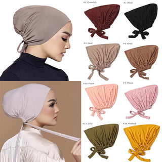 G1#Hijab Caps Islamic Underscarf Bonnet India Hat Female Headwrap