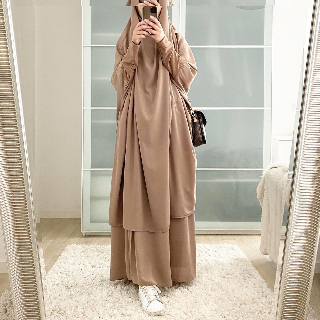 1423#Ramadan Abaya suit  Islamic clothing Dubai abaya with hijab