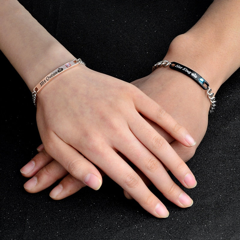 C3# 2022 New Fashion popular couple bracelet queen love memorial day holiday gift chain jewelry friends