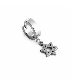 EM1#2022 1/2PC Men Punk Cross Stars Dangle Earrings Women Gothic Stainless Steel Cross Ear Stud Earrings Jewelry