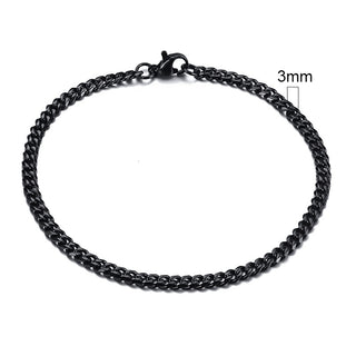 BM1#2022 Chain Bracelet for Men Stainless Steel Curban Link Chain Wristband Classic Male Jewelry