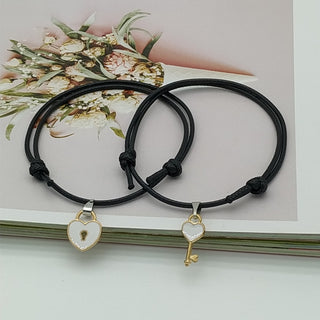 C7#2022 New Fashion Couple Bracelet Stitching Heart Bracelets Women Cute Cat  Romantic Valentine's Day present for Lovers wholesale