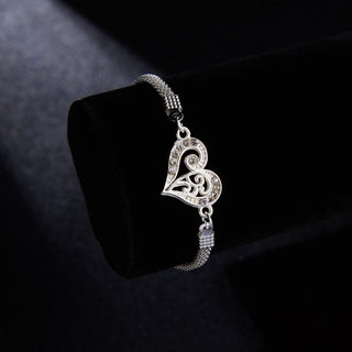 B4#2022 New Luxury Silver Plated Crystal Blue Evil Eye Bracelet  Heart Butterfly Charm Bracelet for Women Men Jewelry