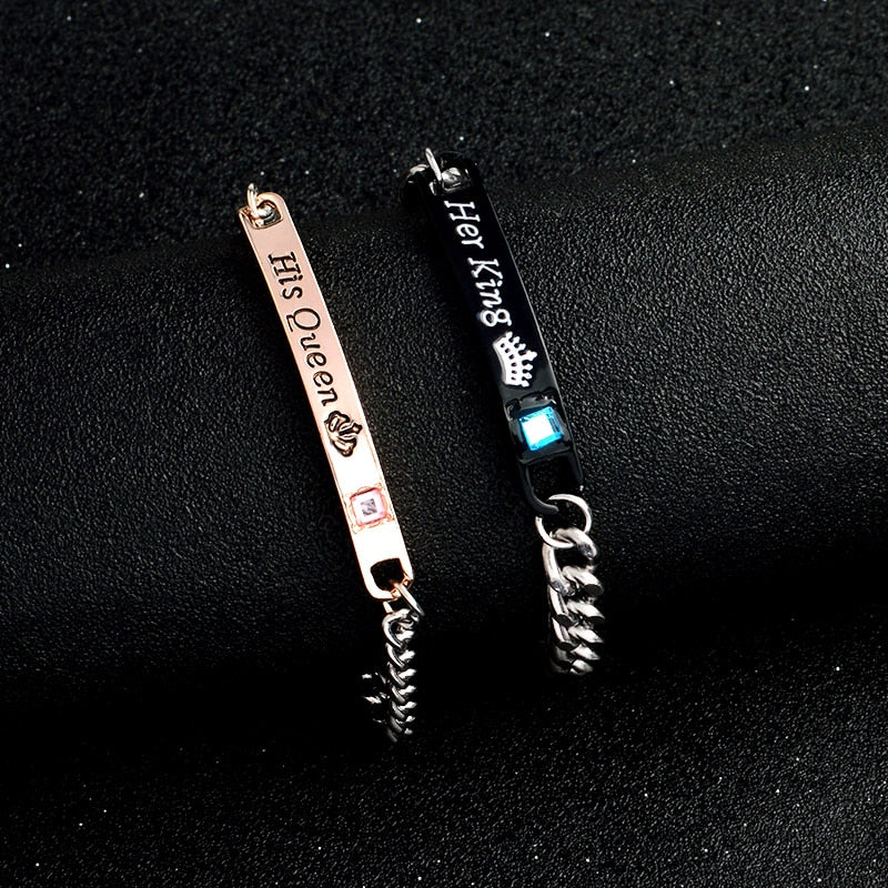 C3# 2022 New Fashion popular couple bracelet queen love memorial day holiday gift chain jewelry friends