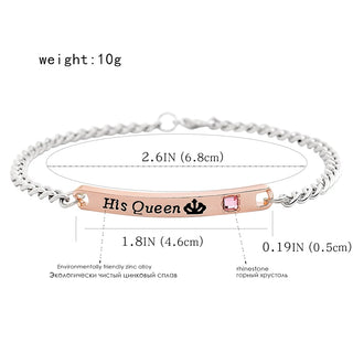 C3# 2022 New Fashion popular couple bracelet queen love memorial day holiday gift chain jewelry friends