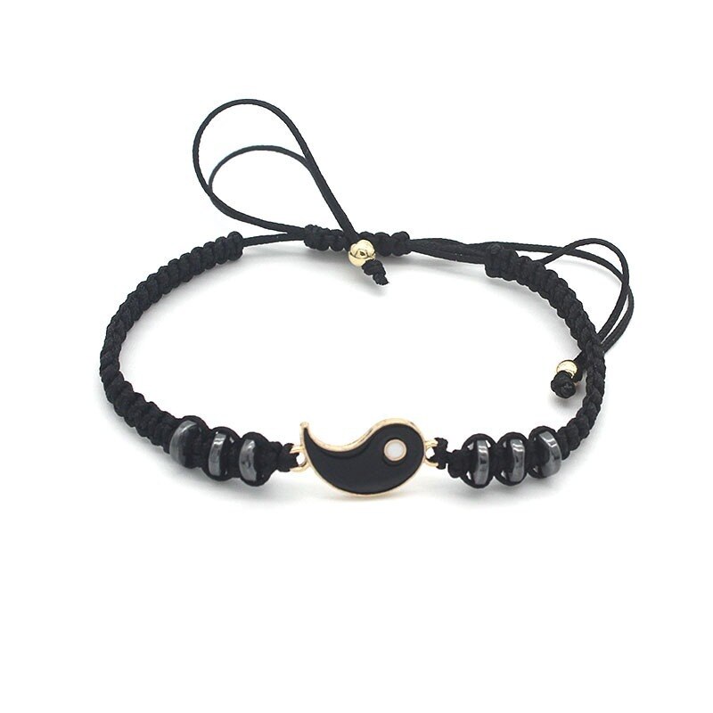 C1# New Couple Bracelets Necklace Set  Adjustable Braid Chain Bracelet Matching Lover Bracelets Necklaces