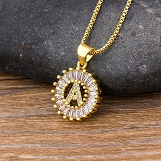 11# 2022 Top Quality Wholesale Gold Color  Necklace Collier Female  Initial Pendant Necklace Best Party Daily Jewelry