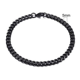 BM1#2022 Chain Bracelet for Men Stainless Steel Curban Link Chain Wristband Classic Male Jewelry