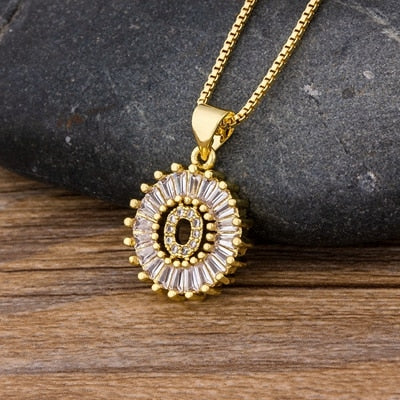 11# 2022 Top Quality Wholesale Gold Color  Necklace Collier Female  Initial Pendant Necklace Best Party Daily Jewelry