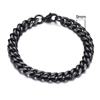 BM1#2022 Chain Bracelet for Men Stainless Steel Curban Link Chain Wristband Classic Male Jewelry