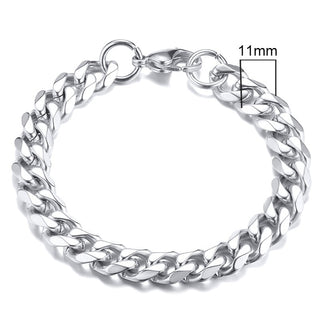 BM1#2022 Chain Bracelet for Men Stainless Steel Curban Link Chain Wristband Classic Male Jewelry