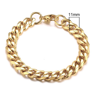 BM1#2022 Chain Bracelet for Men Stainless Steel Curban Link Chain Wristband Classic Male Jewelry