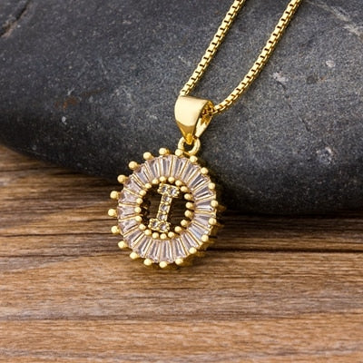 11# 2022 Top Quality Wholesale Gold Color  Necklace Collier Female  Initial Pendant Necklace Best Party Daily Jewelry
