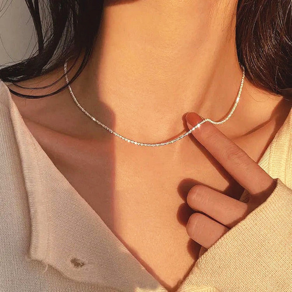 N8# Go Nice  2022 New Fashion Pearl Choker Necklace Cute Double Layer Chain  For Women Jewelry Girl Gift
