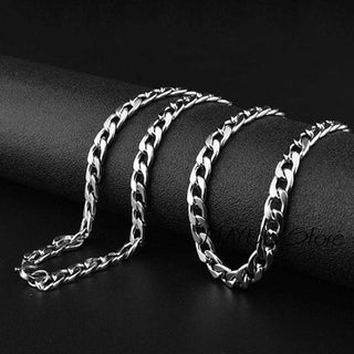 NM1#Long Stainless Steel Chain Necklace Hip Hop for Women Men on The Neck Fashion Jewelry Accessories Choker Valentine's Day