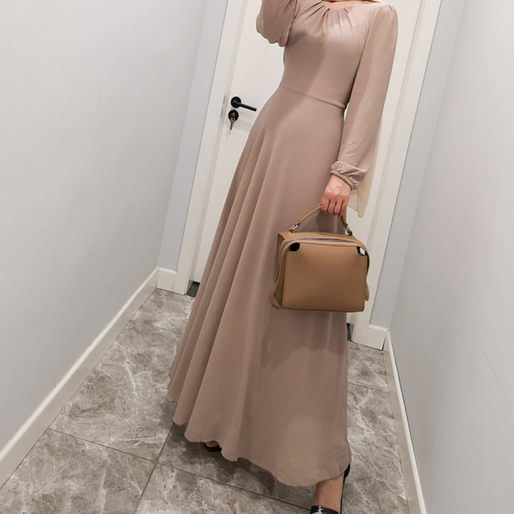 G9514#New Chiffon Abaya Dubai Muslim Women Dresses Islamic Clothing