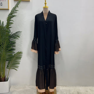 1580#Modest Abaya Fashion Islamic Clothing Muslim Women Dubai Abaya Long Dress