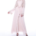 G9707#Muslim Women's Chiffon Cardigan Open Sequin Dubai Abaya