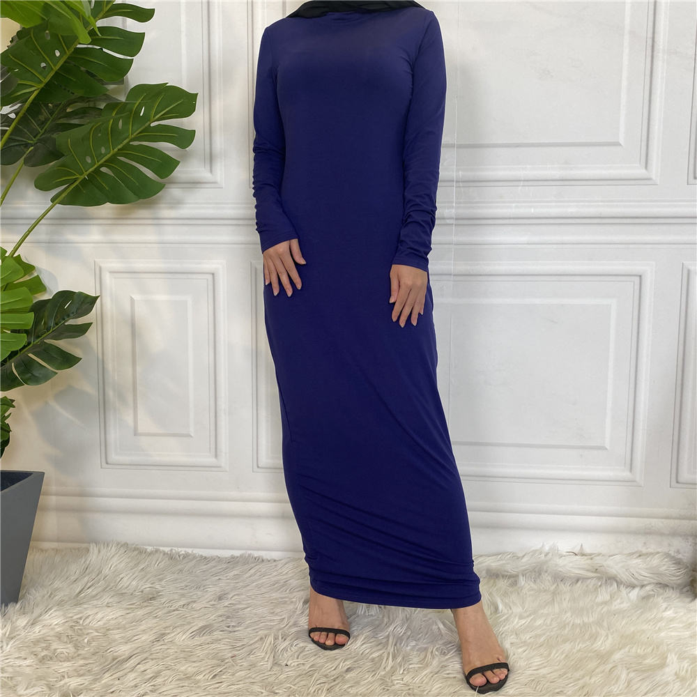 099# Daily Long Sleeve Bodycon Cotton Dress Muslim Women