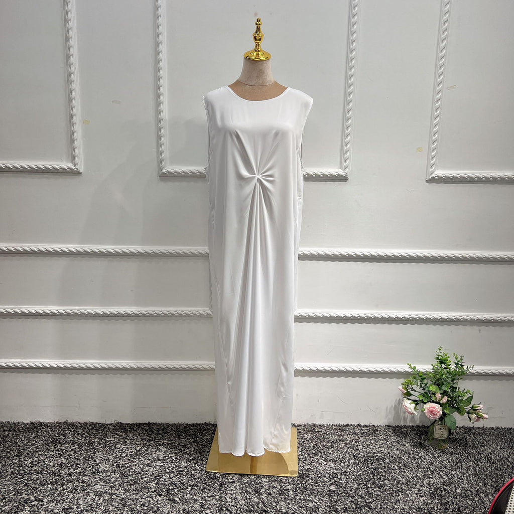 1508#Sleeveless Abaya Long Underdress Abaya For Muslim Women