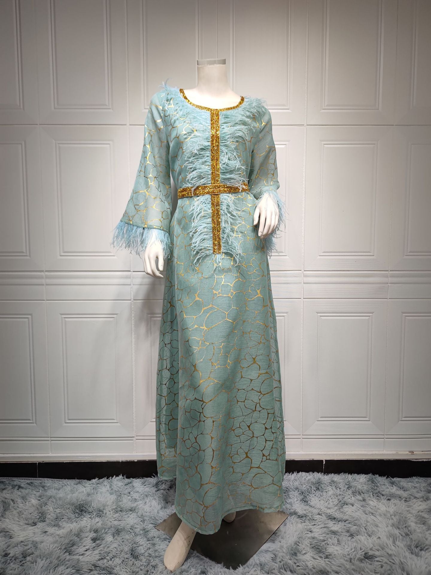 AB239#Eid Leopard fashion habaya women muslim dress muslim women abaya and long  dresses