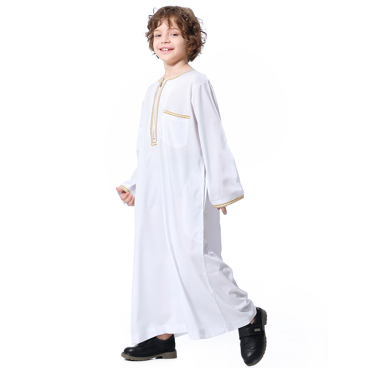 TH875#2019 Latest arabia islamic clothing kaftan arab kids boy robe clothes abaya