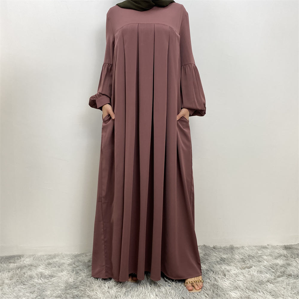 6683#2023 High Quality 10 Colors Chiffon Maxi Dress For Muslim Women Ramanda Eid Fashion