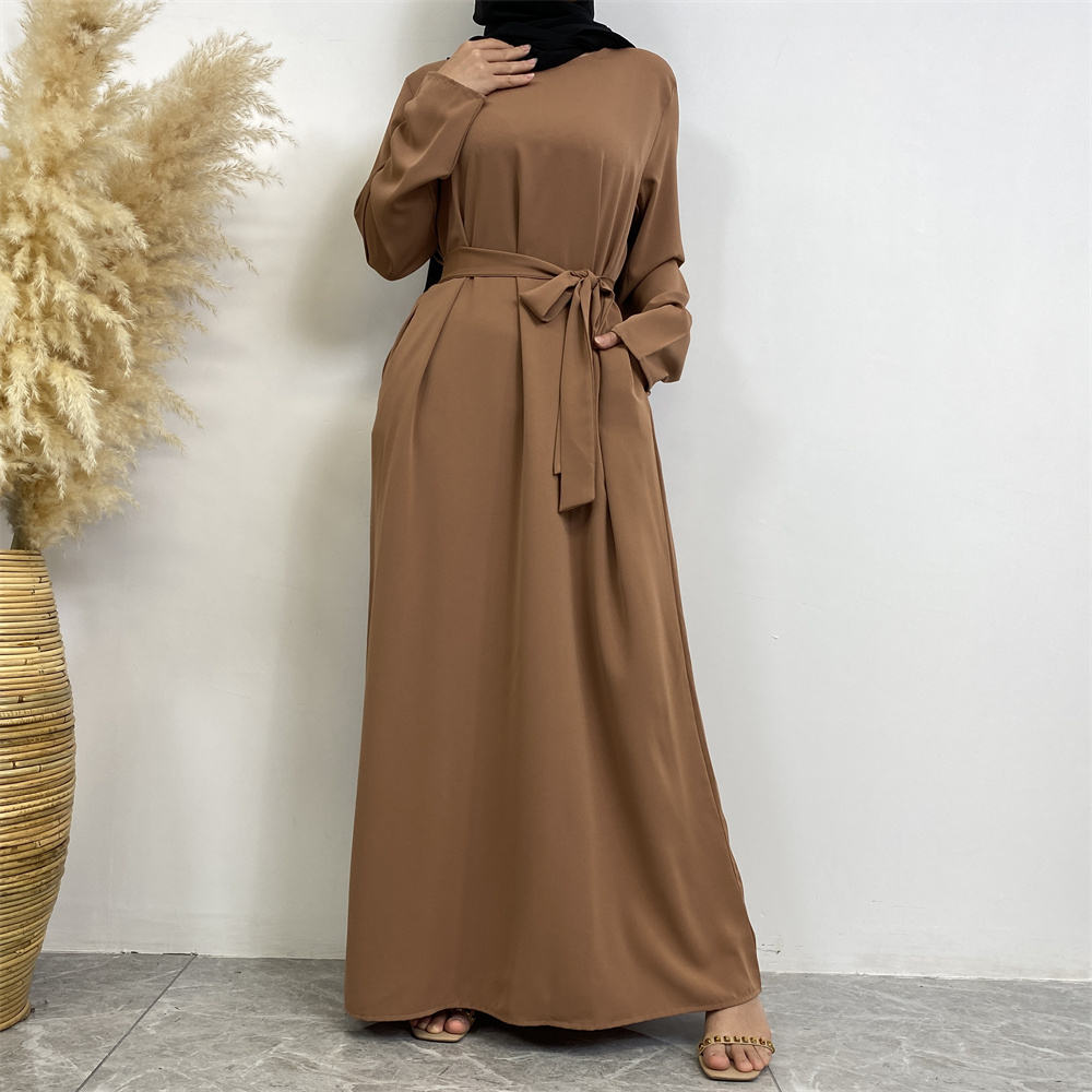 597# Muslim women nida closed abayas with side pockets
