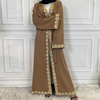 1893#Arab Women Muslim Dress Modest Islamic Clothing Cardigan Open Abaya