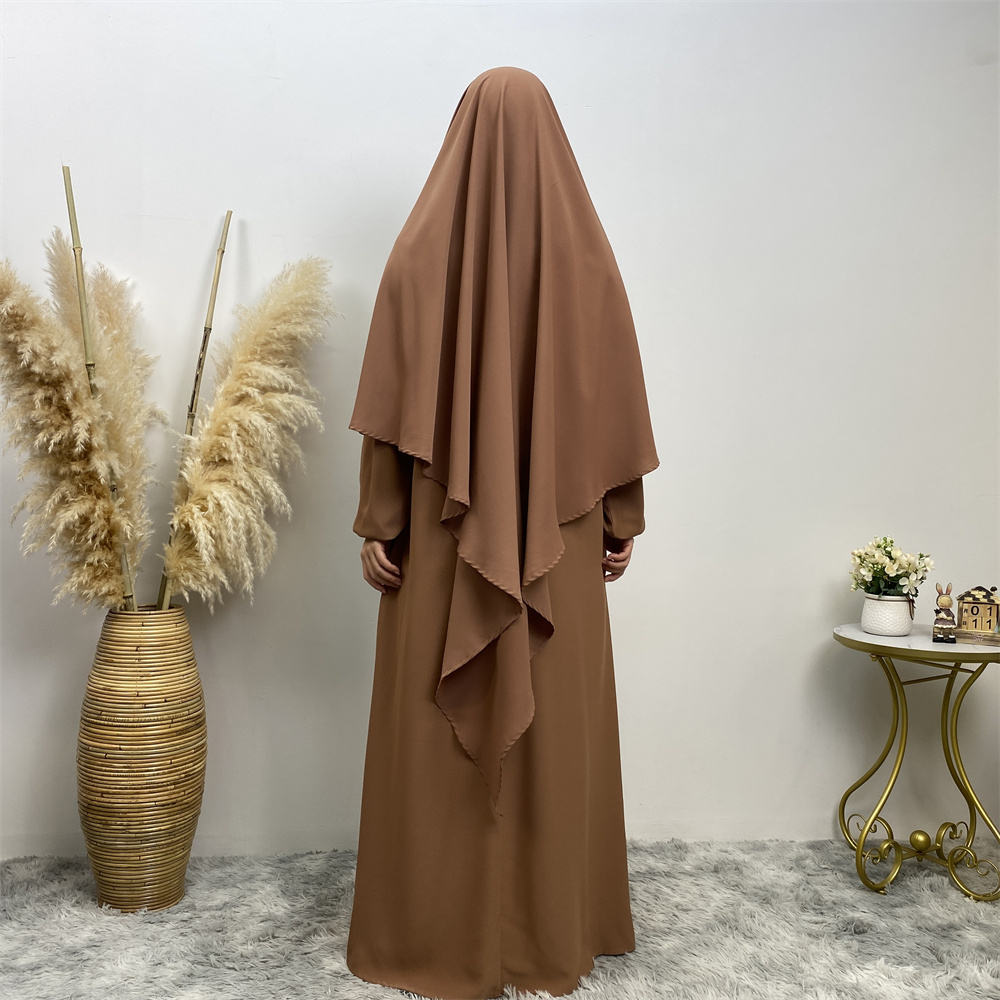 231&673#Nida islamic Jilbab_ head hijab solid color shawl scarfs khimar for muslim eid