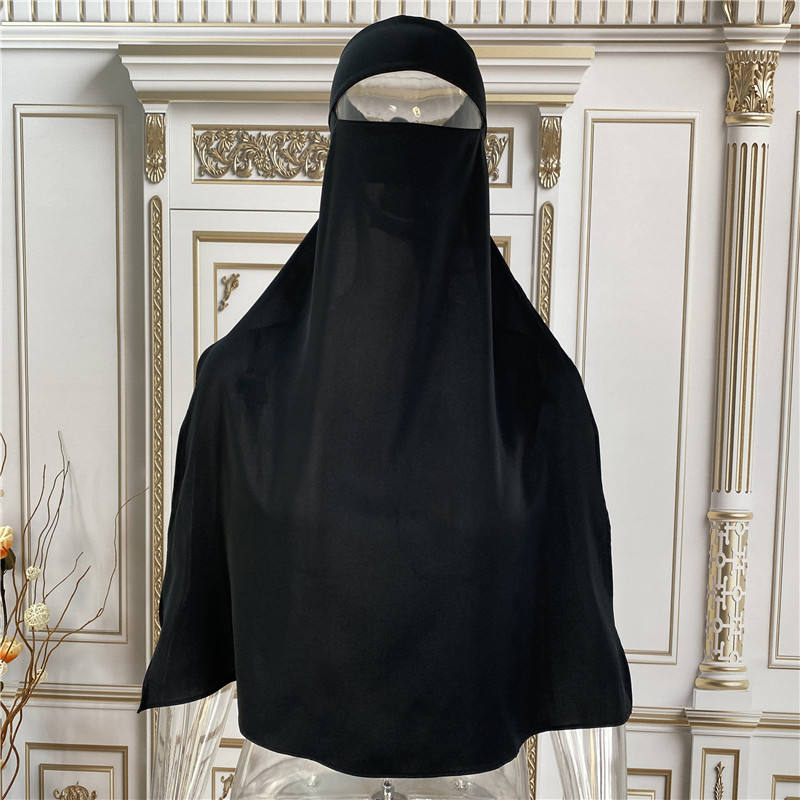 2233# 12 Colors Prayer Khimar Hijab Niqab Islamic Simple Face Cover Scarf