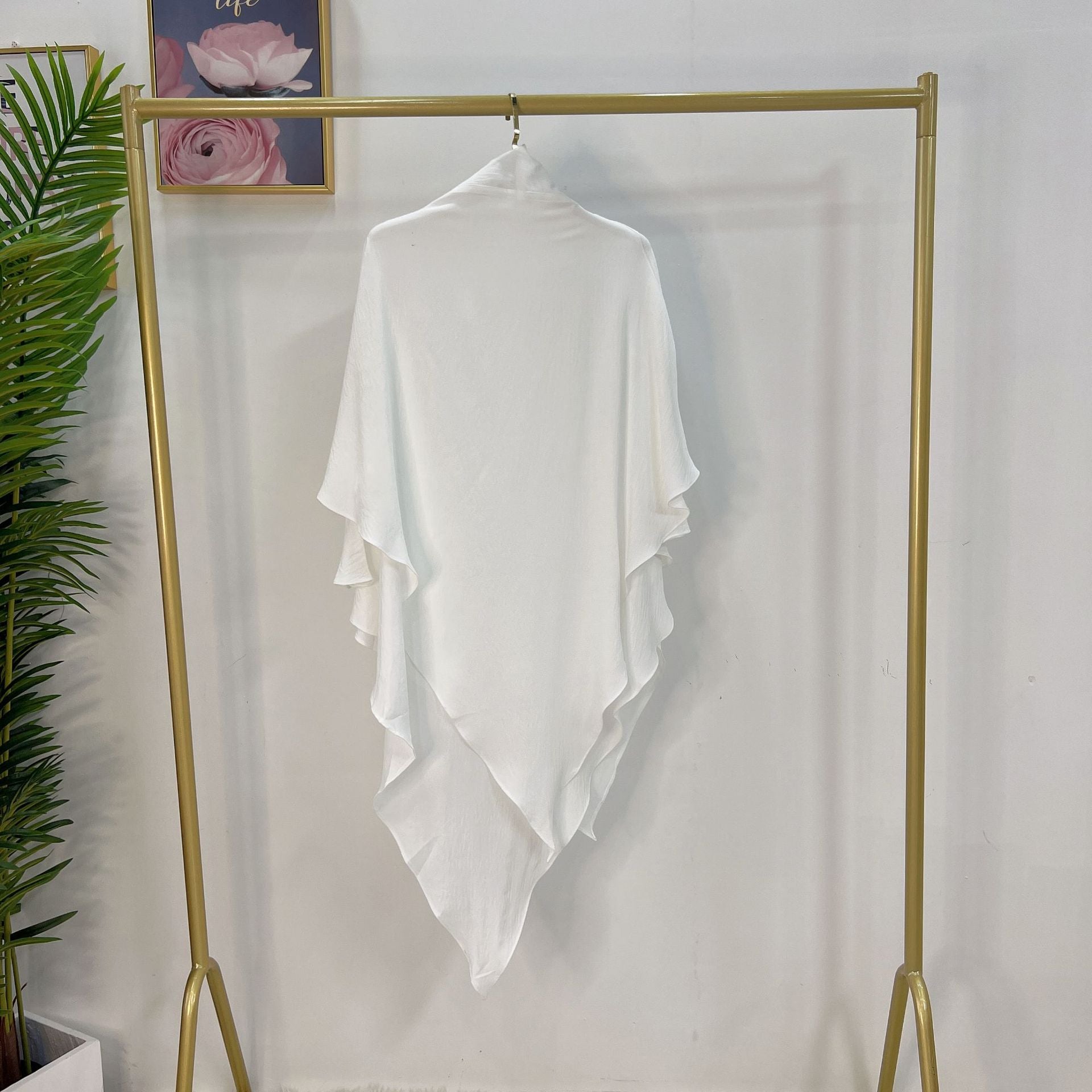 HJ908#Latest Abaya Women Islamic Dress Hijab Scarf Two Layers Long Khimar Wholesale in Stock