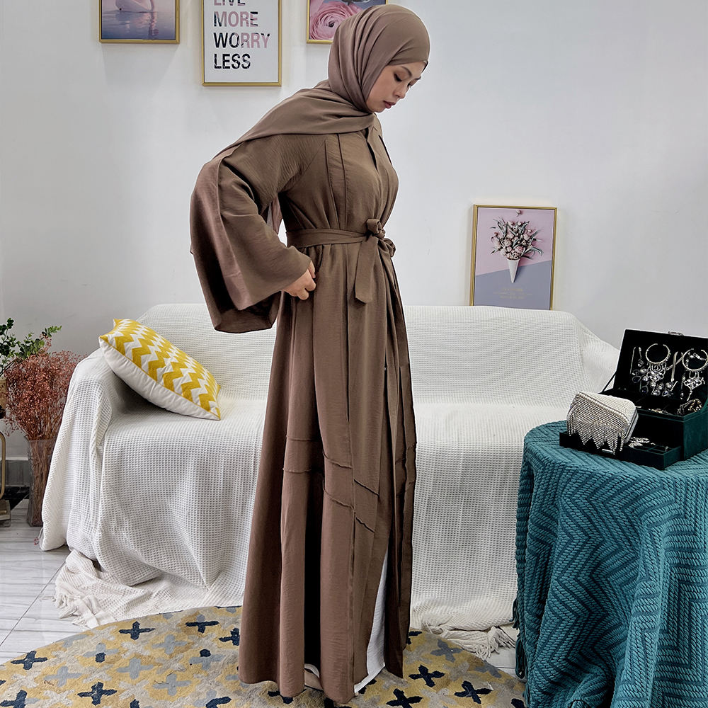 1525#Kaftans Abaya Women Arab Islamic Clothing EID Hijab Dress
