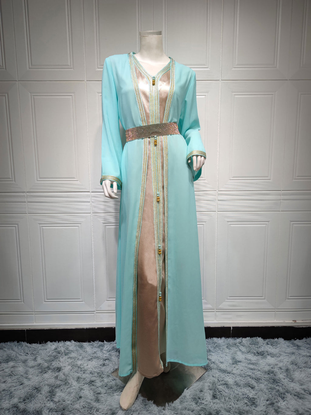 AB147#Middle East commuter ethnic style European and American muslim maxi dresses