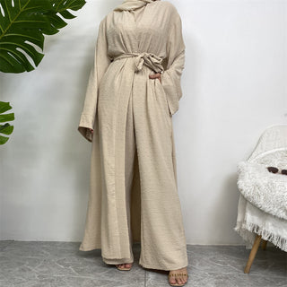 958# Three Pieces Simplicity Forked Bottom Cardigan