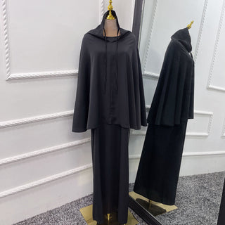 1546#Prayer Abaya Long Dress and Khimar Set for Dubai Abaya Muslim Dress