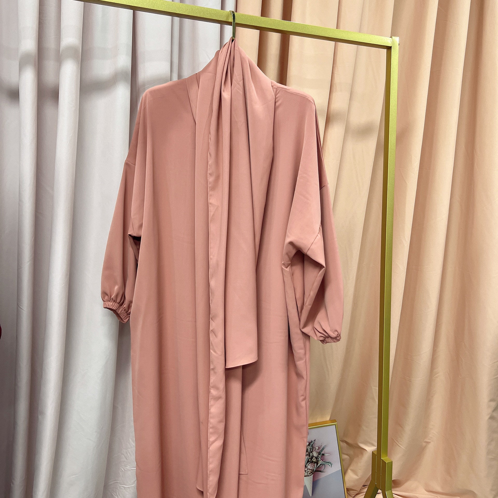 1499#Hoodie Abaya Islamic Clothing Hijab Jilbab_ Dress for Daily Wear