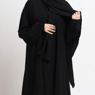 1499#EID Muslim Clothing Nida Prayer Dress Women Abaya With Attached Hijab