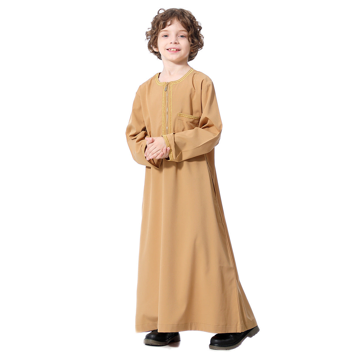 TH875#2019 Latest arabia islamic clothing kaftan arab kids boy robe clothes abaya