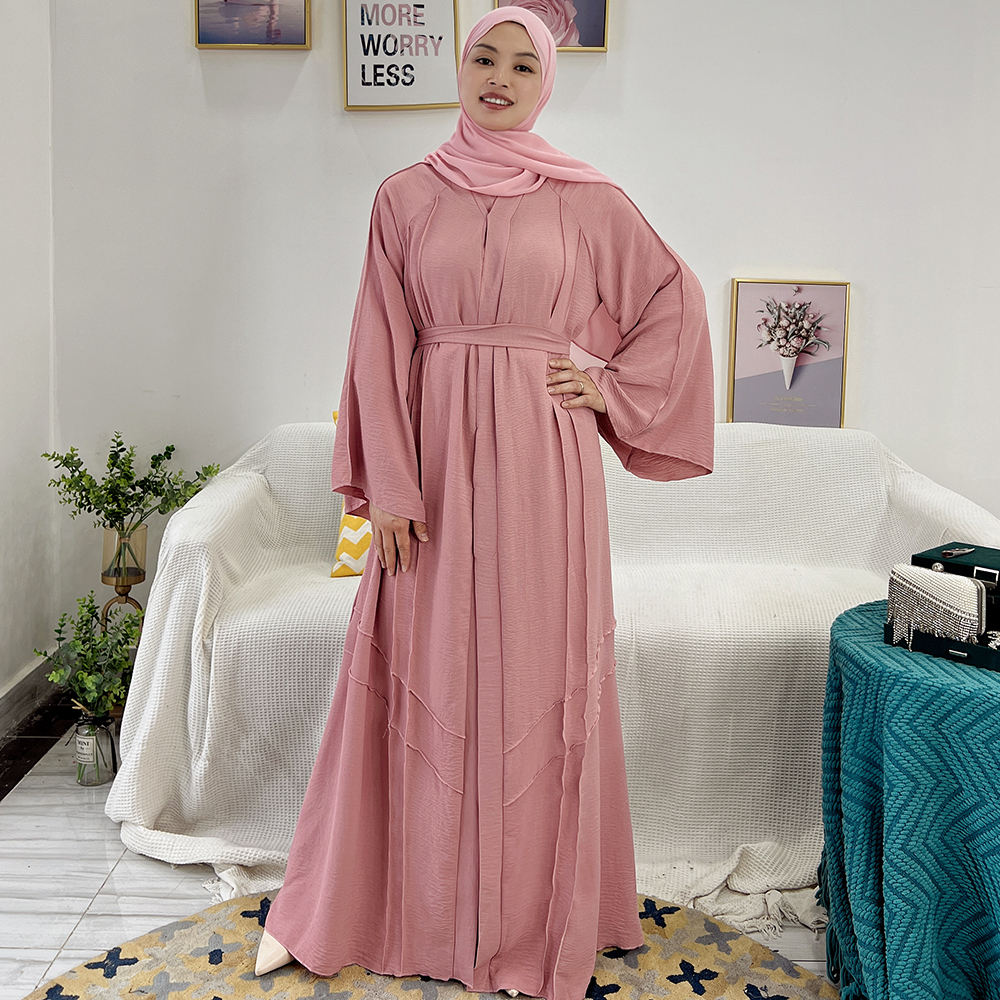 1525#Kaftans Abaya Women Arab Islamic Clothing EID Hijab Dress