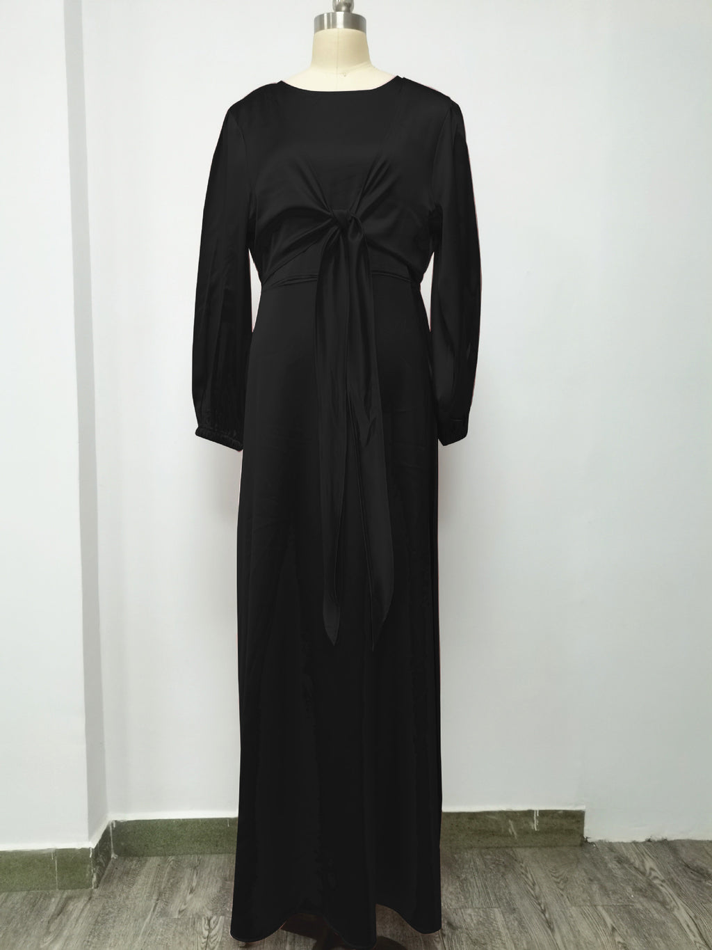 1433#Fancy women  muslim dresses long sleeves maxi satin dress abaya