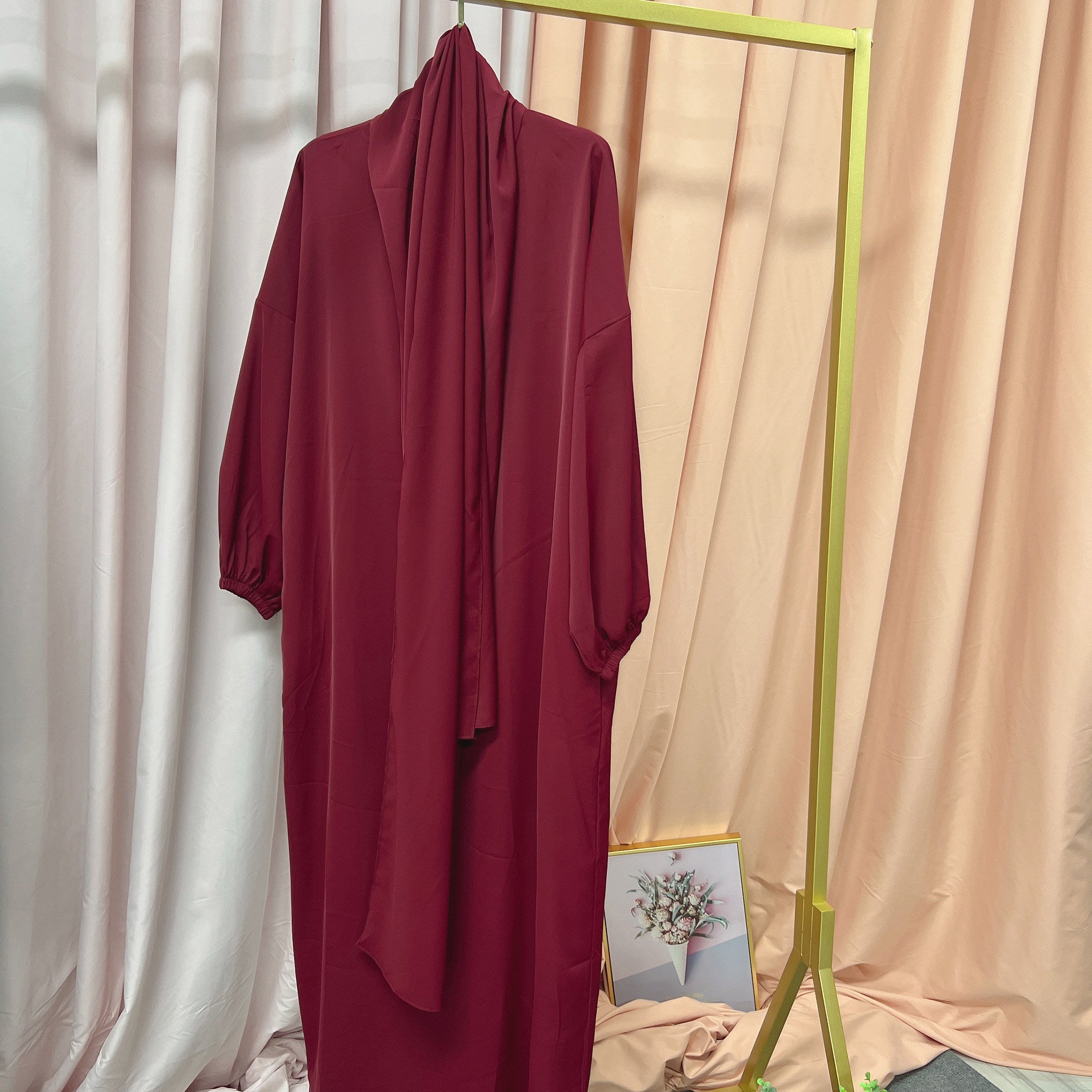 1499#Hoodie Abaya Islamic Clothing Hijab Jilbab_ Dress for Daily Wear